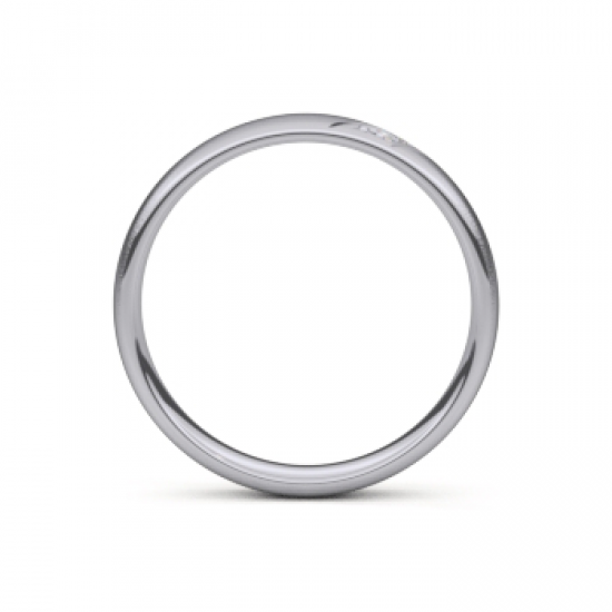 Tradition palladium trouwring met diamant 0.024ct - 4407