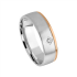 Tessina bicolore trouwring met briljant 0.0165ct - 7897