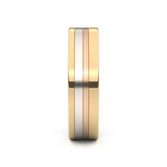 Tessina 18kt bicolore gouden trouwring - 7899