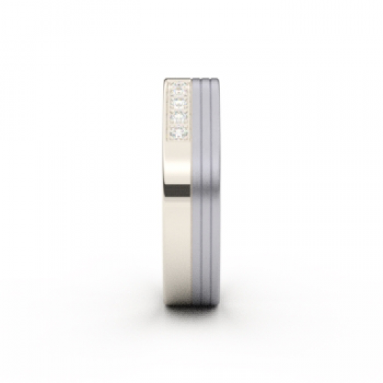 Tessina 18kt witgoud + palladium met diamant 0.075ct - 8353