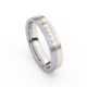 Tessina 18kt witgoud + palladium trouwring met diamant 0.08ct - 8898