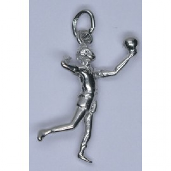 Zilveren hanger - Volleybalspeler - 9762