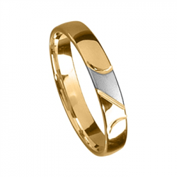 Tessina 18kt bicolore gouden trouwring - 11065