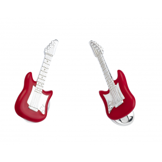Manchetknopen zilveren gitaar - 13859