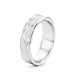 F'OrU 18kt witgouden trouwring met diamant 0.07ct - 14749