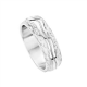F'OrU 18kt witgouden trouwring met diamant 0.06ct - 15216
