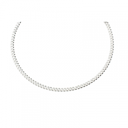 zilveren gourmette ketting - gerhodieerd - 50cm - 16325