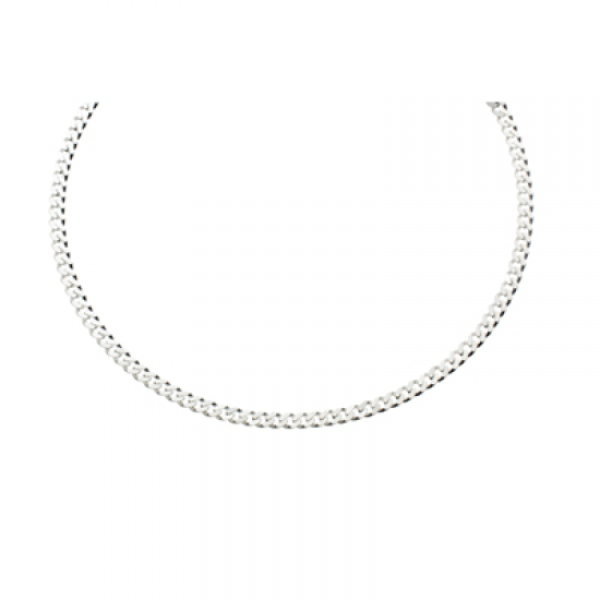 zilveren gourmette ketting - gerhodieerd - 50cm - 16325