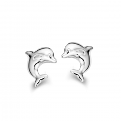 NAIOMY zilveren oorringen - Dolfijn - 16797