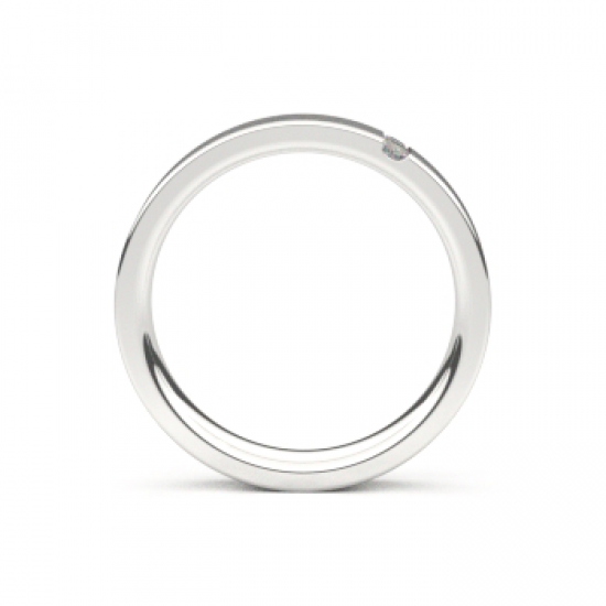 MEMOIRE 18kt witgouden trouwring met diamant 0.05ct - 17047