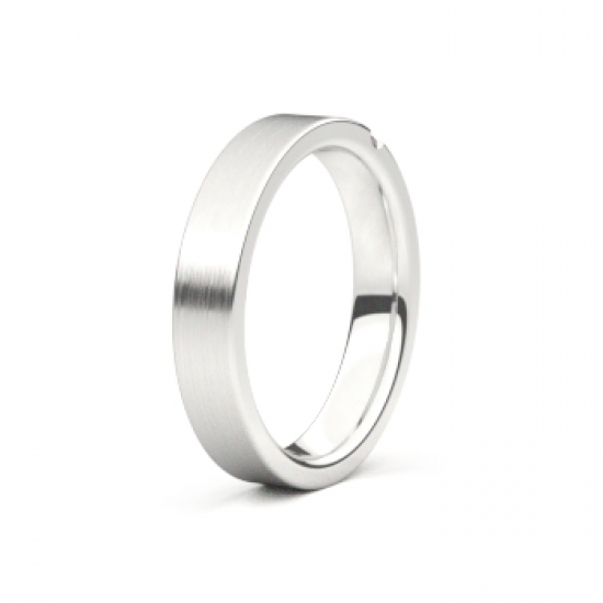 MEMOIRE 18kt witgouden trouwring met diamant 0.05ct - 17047