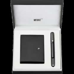 MONTBLANC SET ROLLERBALL + WALLET 6CC - 17804
