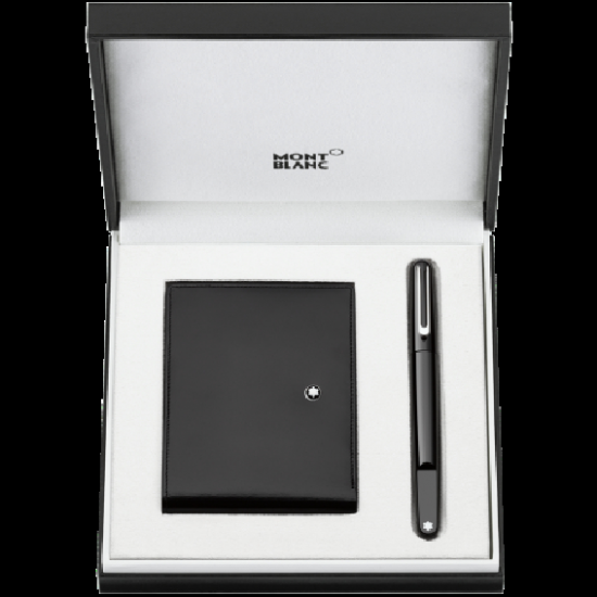 MONTBLANC SET ROLLERBALL + WALLET 6CC - 17804