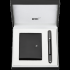 MONTBLANC SET ROLLERBALL + WALLET 6CC - 17804