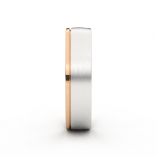 Tessina 18kt bicolore gouden trouwring - 17953