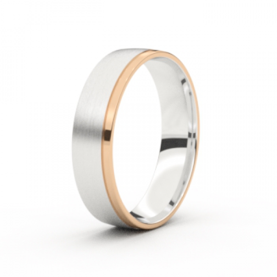 Tessina 18kt bicolore gouden trouwring - 17953