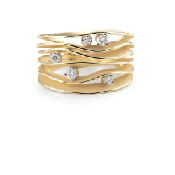 Cammilli  - 18kt geel gouden ring met briljant 0.28ct - 18538