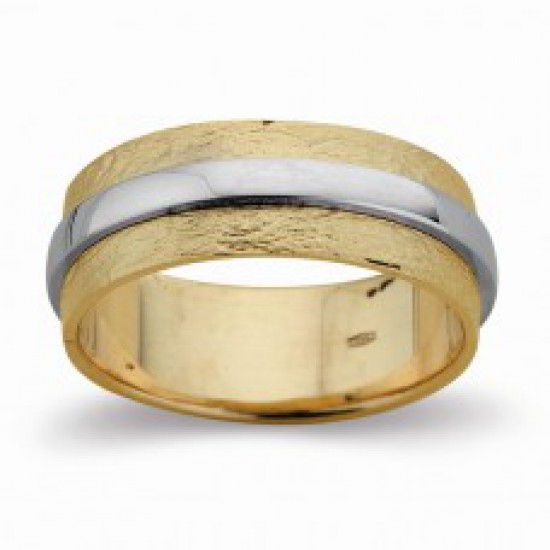 18kt bicolore gouden ring - 18859