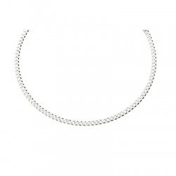 zilveren gourmette ketting - gerhodieerd - 45cm - 20130