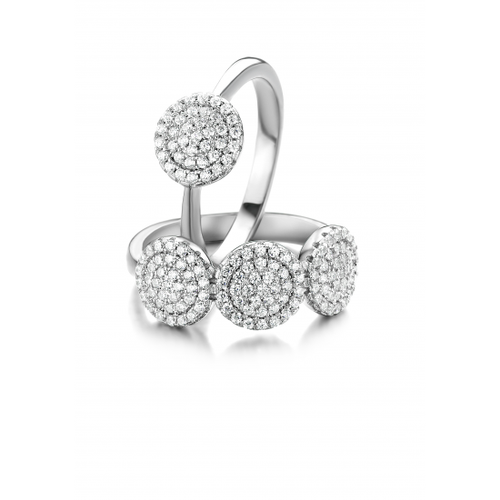 Silver Rose - zilveren ring met zirconium - 20258