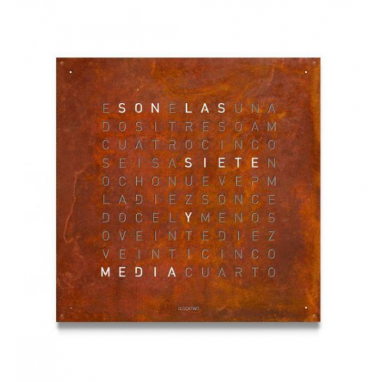 QLOCKTWO Classic creator's edition rust, dutch - 20305