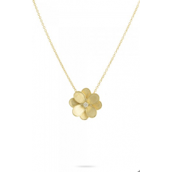 MARCO BICEGO LUNARIA PETALI Collectie - 18kt geel gouden halsketting met hanger en diamant 0.08ct - 20357