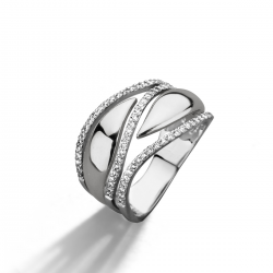 18KT WIT GOUDEN RING MET BRILJANT 0.35ct - 21320