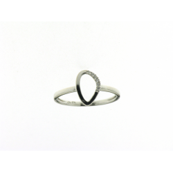 18KT WIT GOUDEN RING MET BRILJANT 0.03ct - 21400
