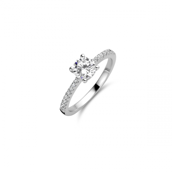 NAIOMY zilveren ring met zirconium - 21457