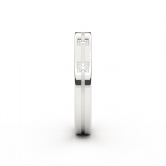 TESSINA 18kt witgouden trouwring met diamant 0.06ct - 21666