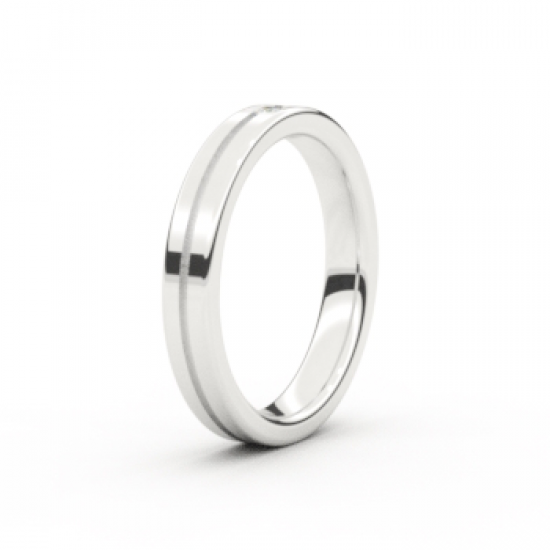 TESSINA 18kt witgouden trouwring met diamant 0.06ct - 21666
