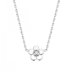 NAIOMY PRINCESS ZILVEREN HALSKETTING MET HANGER - bloemetje - 21715