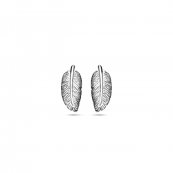 Zilveren oorringen - pluimpje - 21920 Zilveren oorringen - pluimpje - 21920