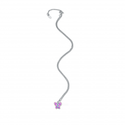 NONA MINI ME ZILVEREN KETTING MET VLINDER HANGER - 21944