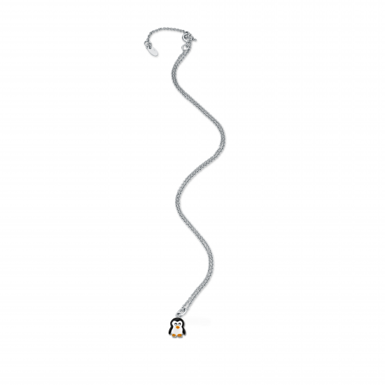 NONA MINI ME ZILVEREN KETTING MET PENGUIN HANGERTJE - 21946