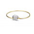 SEE YOU 14kt geelgouden esclave armband met zilveren vingerafdruk - 22206