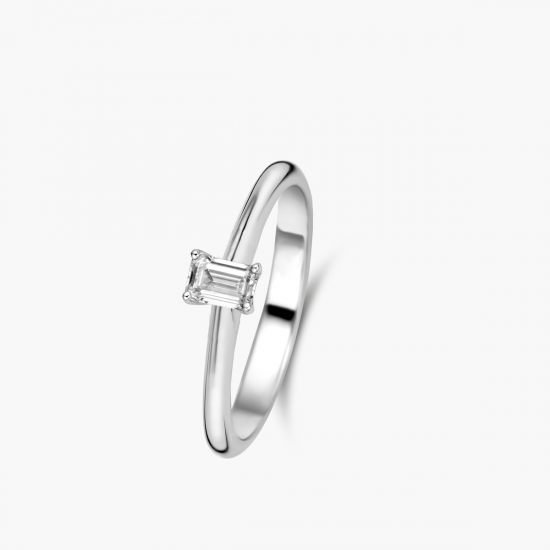 18kt witgouden ring met briljant 0.30ct - 22422