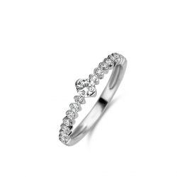 18kt witgouden ring met briljant 0.46ct - 22448