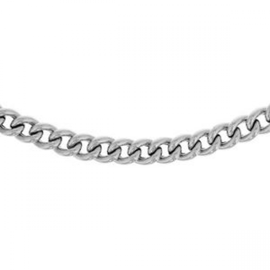 zilveren gourmette ketting - gerhodieerd - 45cm - 23030