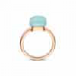 BIGLI Mini Sweety - 18kt rose gouden ring met tourkooise aquamarijn 4ct en diamant 0.01ct - 23312