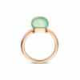 BIGLI Mini Sweety - 18kt rose gouden ring met limoenkwarts, groene aventurijn, parelmoer 6ct en diamant 0.02ct - 23320