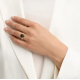 BIGLI Mini Sweety - 18kt rose gouden ring met rutielkwarts met onyx - 23322