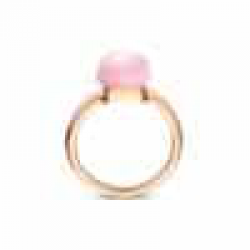 BIGLI Mini Sweety - 18kt rose gouden ring met robijn roze kwarts + parelmoer 6ct en diamant 0.02ct - 23325