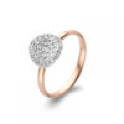 BIGLI Mini Leaves - 18kt bicolor gouden ring met diamant 0.38ct - 23385
