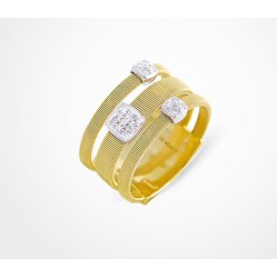 MARCO BICEGO MASAI - 18kt bicolor gouden ring met briljanten 0.13ct - 23437