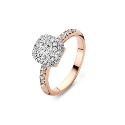 BIGLI Mini Sweety - 18kt bicolor gouden ring met diamant 0.76ct - 23453