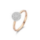 BIGLI Mini Leaves - 18kt bicolor gouden ring met diamant 0.27ct - 23527