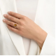 BIGLI Mini Sweety - 18kt rose gouden ring met bergkristal met tijgeroog 6ct en diamant 0.02ct - 23582