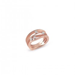 AnnaMaria Cammilli Dune - 18kt rose gouden ring met briljant 0.27ct - 23712