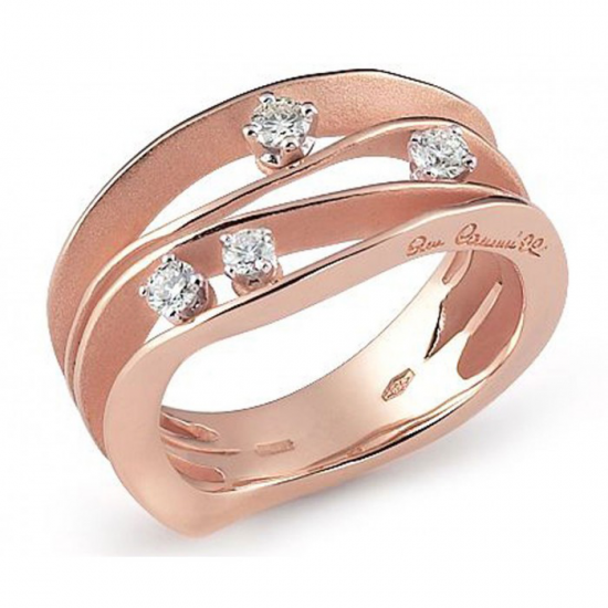 AnnaMaria Cammilli Dune - 18kt rose gouden ring met briljant 0.27ct - 23712